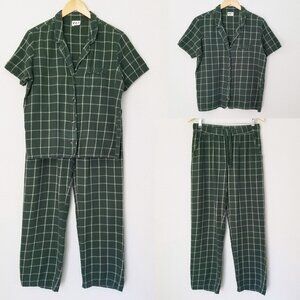 Pact Green Plaid Pajama Set